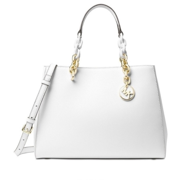 Handbags - Michael Kors White Safiano Leather Handbag